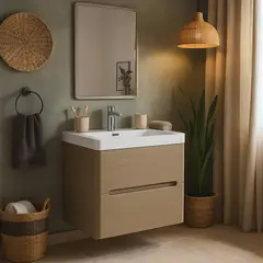 Sensi Dacqua - Gabinete para Banheiro River Wengue Taupe 60cm