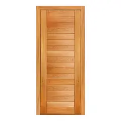 Mapaf - Porta Montada de Giro Madeira Maciça Tauari Natural Esquerdo 213x87x12cm Malta