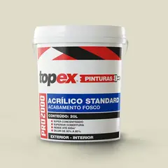 Qualyvinil - Tinta Acrílica Standard Topex Pro 2000 Fosco Branco Gelo 20 litros