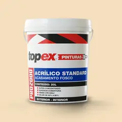 Qualyvinil - Tinta Acrílica Standard Topex Pro 2000 Fosco Areia 20 litros