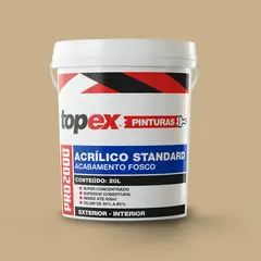 Qualyvinil - Tinta Acrílica Standard Topex Pro 2000 Fosco Camurça 20 litros
