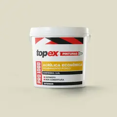 Qualyvinil - Topex 1000 Tinta Acrílica Econômica Fosco 3,6 Litros Branco Gelo