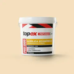 Qualyvinil - Topex 1000 Tinta Acrílica Econômica Fosco 3,6 Litros Areia