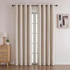 Just Home Collection - Cortina 1 Folha 220x140cm Rustica Camil Natural