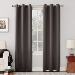 Just Home Collection - Cortina Blackout Texturizada 140X220Cm Camil Cinza