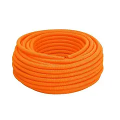 Amanco - Eletroduto Corrugado Flexível Reforçado 1/2" 20mm x 50 metros Laranja
