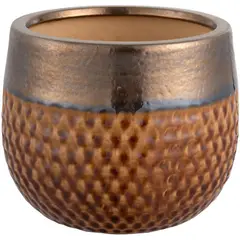 Just Home Collection - Vaso Cerâmica Kura com Ouro M 28x18cm