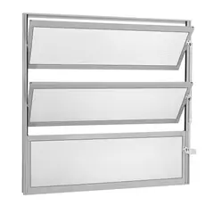 Esquadrisul - Janela Basculante 2 Basc Alumínio Branco 60x40x2,5cm Fortsul