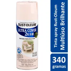 Rust-Oleum - Tinta Spray Ultra Cover 2X340G Multiuso Grande Poder Cobertura Brilhante Rosa Quartzo