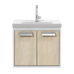 Cerocha - Gabinete para Banheiro com Cuba e Espelheira Rigel 50cm Branco Berlin