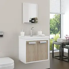 Cerocha - Gabinete para Banheiro com Espelho Rigel 50cm Branco/berlin