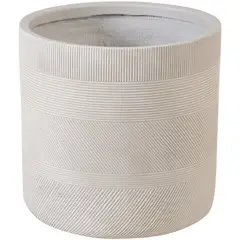 Just Home Collection - Vaso de Fibra Line Sand P Areia 24x24cm