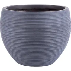Just Home Collection - Vaso de Fibra Cinza Listrado m