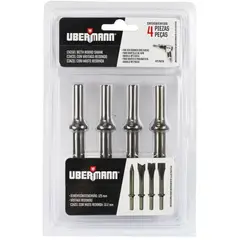 Ubermann - Kit Pontas para Martelete Pneumático 4 Unidades