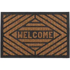 Casa Bonita - Capacho Panama Welcome 40x60cm Marrom e Preto