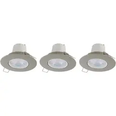 Dairu - Kit 3 Spot de Embutir Redondo Preto 5,5W 3000K