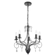 Just Home Collection - Pendente Blacken 5 Lâmpadas E14