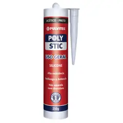 Pulvitec - Polystic Silicone Uso Geral 250G - Preto