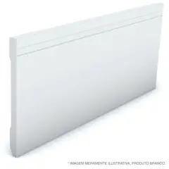 Holztek - Rodapé Frisado Reto 13x1,3cm Barra 240cm Poliestireno Branco RPF13