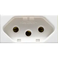 Halux Deluxe - Módulo Tomada 10A Branca Bivolt
