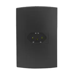 Alumbra - Conjunto Tomada 4X2 10A Halux Deluxe Preto