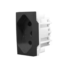 Alumbra - Módulo Tomada 10A Halux Deluxe Preto Bivolt