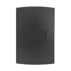 Alumbra - Conjunto Interruptor Simples 4X2 10A Halux Deluxe Preto
