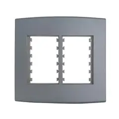 Alumbra - Placa Com Suporte Halux Deluxe Grafite 4X4 4 Postos