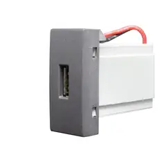 Alumbra - Módulo Carregador Usb 2A Halux Deluxe Grafite Bivolt