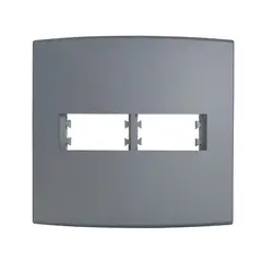 Alumbra - Placa Com Suporte Halux Deluxe Grafite 4X4 2 Postos