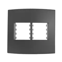 Alumbra - Placa Com Suporte Halux Deluxe Preto 4X4 4 Postos