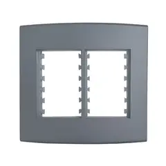 Alumbra - Placa Com Suporte Halux Deluxe Grafite 4X4 6 Postos