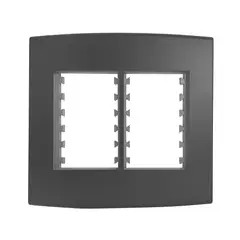 Alumbra - Placa Com Suporte Halux Deluxe Preto 4X4 6 Postos