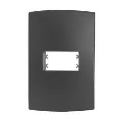 Alumbra - Placa Com Suporte Halux Deluxe Preto 4X2 1 Posto