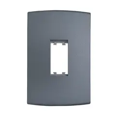 Alumbra - Placa Com Suporte Halux Deluxe Grafite 4X2 1 Posto