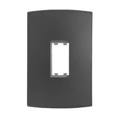 Alumbra - Placa Com Suporte Halux Deluxe Preto 4X2 1 Posto