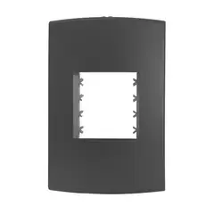 Alumbra - Placa Com Suporte Halux Deluxe Preto 4X2 2 Postos