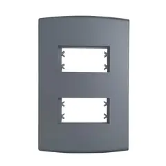 Alumbra - Placa Com Suporte Halux Deluxe Grafite 4X2 2 Postos