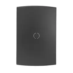 Alumbra - Placa Com Suporte Cega Halux Deluxe Preto 4X2