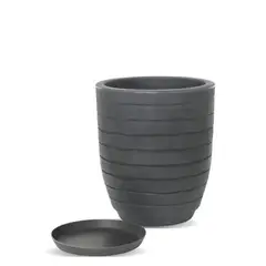 Vasart - Vaso Relevo 30x40cm Antique Preto