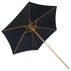 Just Home Collection - Ombrelone Central Madeira 2,50 Metros Preto
