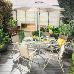 Just Home Collection - Conjunto para Jantar Santa Lucia 8 Peças Taupe