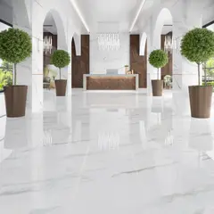 Biancogres - Piso Porcelanato Polido Retificado Branco Interno 90x90cm Calacata Altissimo Lux Caixa 2,4m²