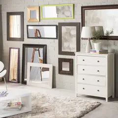 Just Home Collection - Espelho Decorativo Quadrado 40x40cm Moldura Cafe