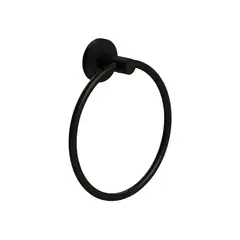Romar - Porta Toalha Argola para Banheiro Bello Black