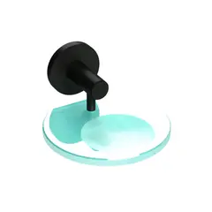Romar - Saboneteira para Banheiro com Vidro Bello Black