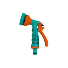 Tramontina - Hidropistola Plástico com 6 Tipos de Jato 1/2" Laranja e Verde