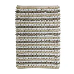 Just Home Collection - Tapete de Banheiro Algodão Cube Mix Bege 40x60