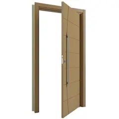 Vert - Kit Porta Pivotante Frisada Madeira Solida Freijo Acabado Reversível 215x108x14cm Elegance