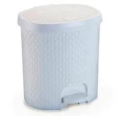 Nitronplast - Lixeira 6L Com Pedal Rattan Branca